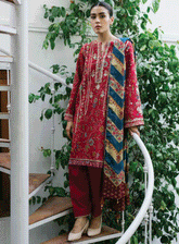 Coco By Zara Shahjahan Embroidered Khaddar Unstitched 3 Piece Suit - ZSJ21W ZR-01A