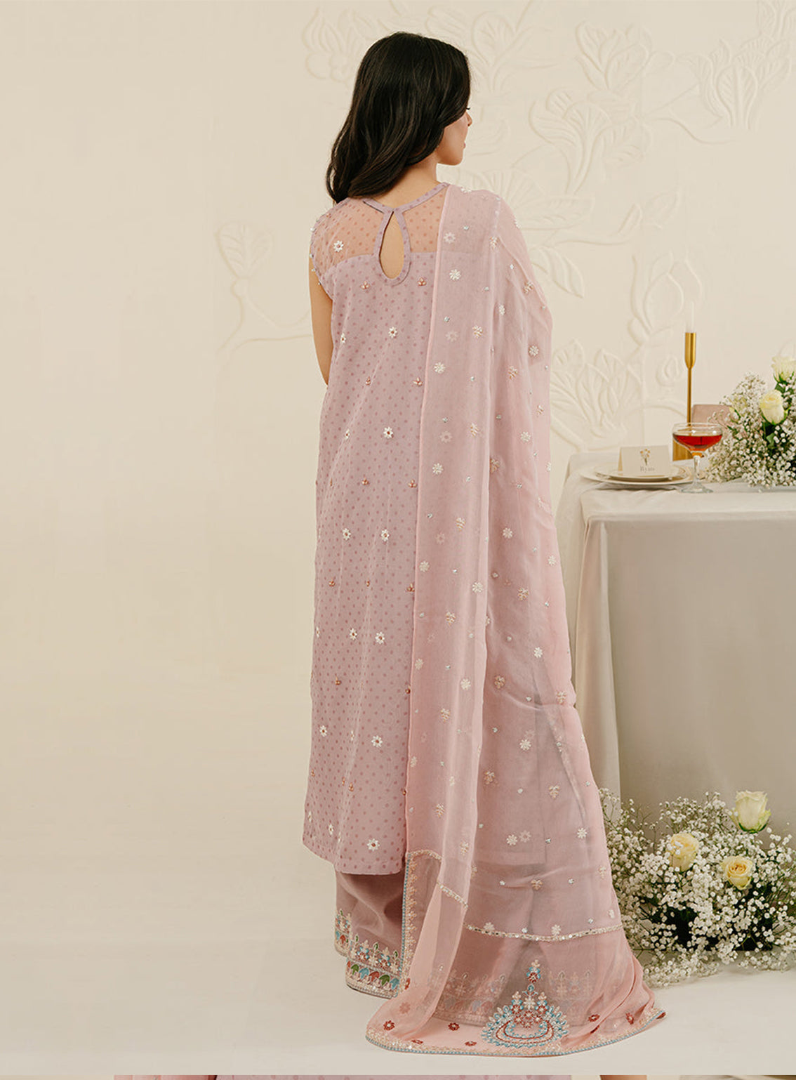 Cross Stitch Embroidered Organza Unstitched 3 Piece Suit - 106 Cradle Pink Cross Stitch Embroidered Organza Unstitched 3 Piece Suit - 106 Cradle Pink