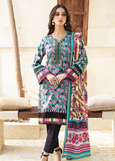 D#12 Alzohaib Sunshine Bloom Cotton Satin Printed Collection 1022