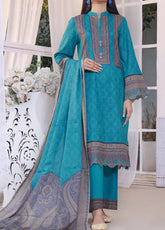 Daman By VS Textile Printed Cambric Unstitched 3 Piece Suit - 15A