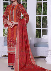 Daman By VS Textile Printed Cambric Unstitched 3 Piece Suit - 17B