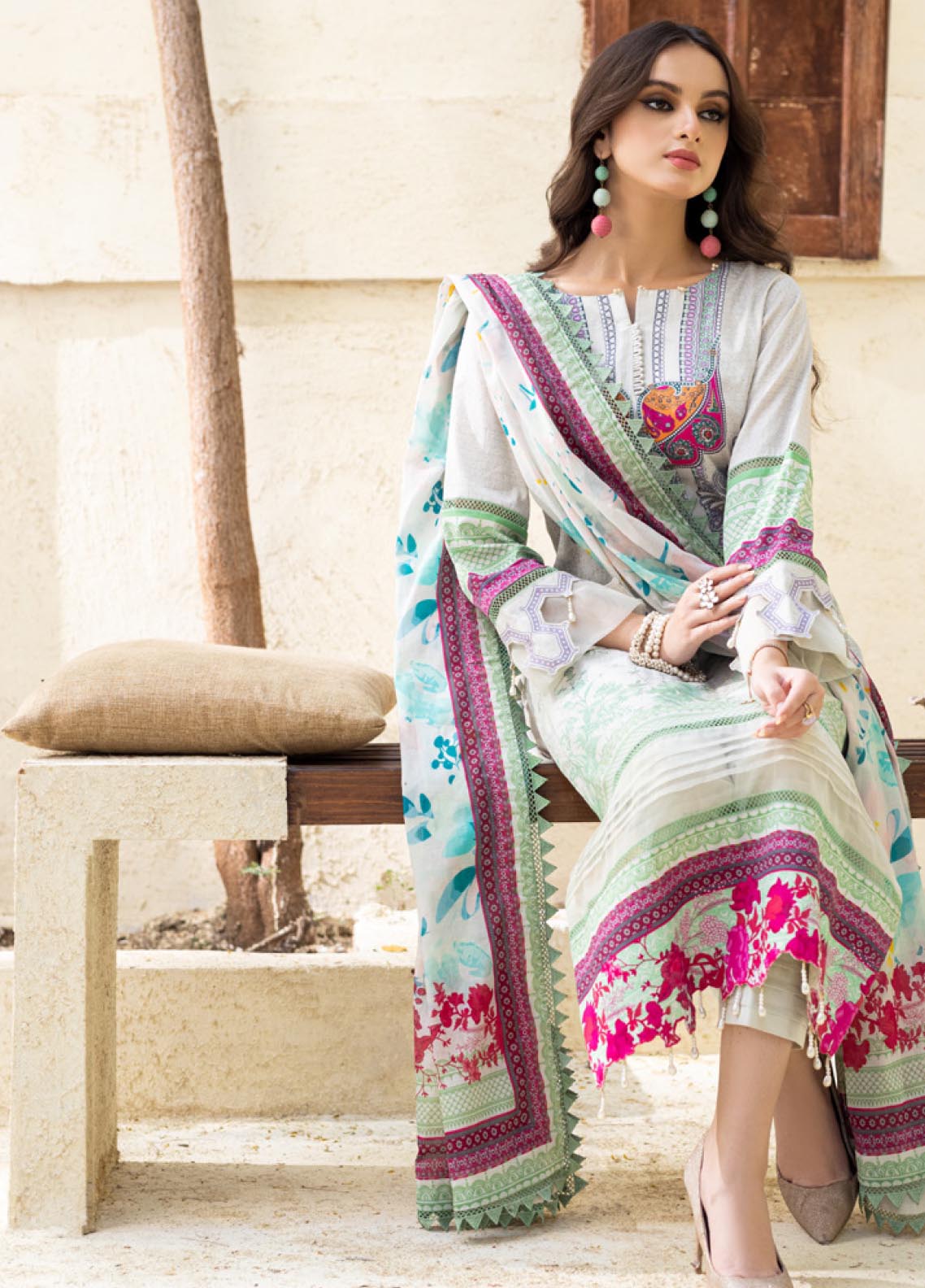 D#09 Alzohaib Sunshine Bloom Cotton Satin Printed Collection 1022 D#09 Alzohaib Sunshine Bloom Cotton Satin Printed Collection 1022