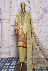 HZ Oriental Orchid Embroidered Lawn D#1165B