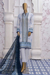 HZ Oriental Orchid Embroidered Lawn D#1167A