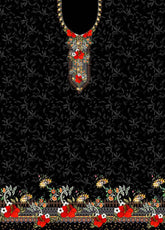 D#9645 Habib Digital Printed Swiss Lawn 3Pc 123