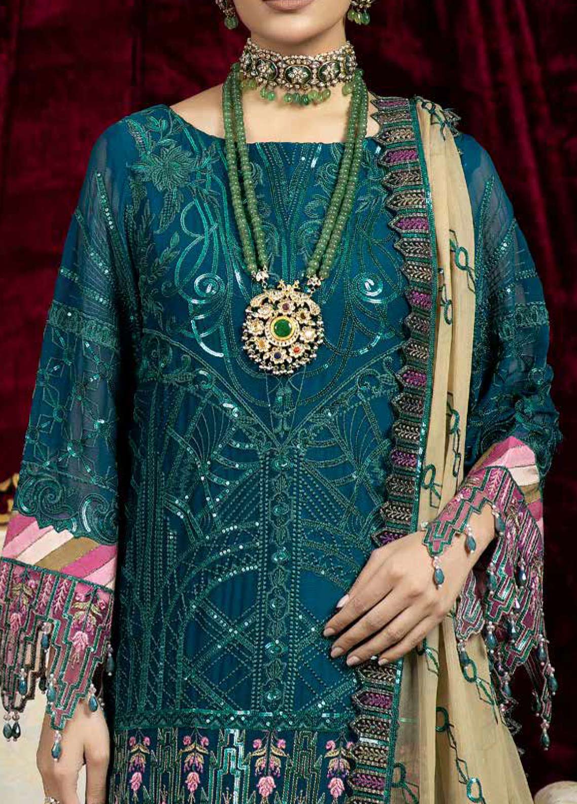 D#06 Raisham Dhaga Emb Wedding Festive Collection 223 D#06 Raisham Dhaga Emb Wedding Festive Collection 223