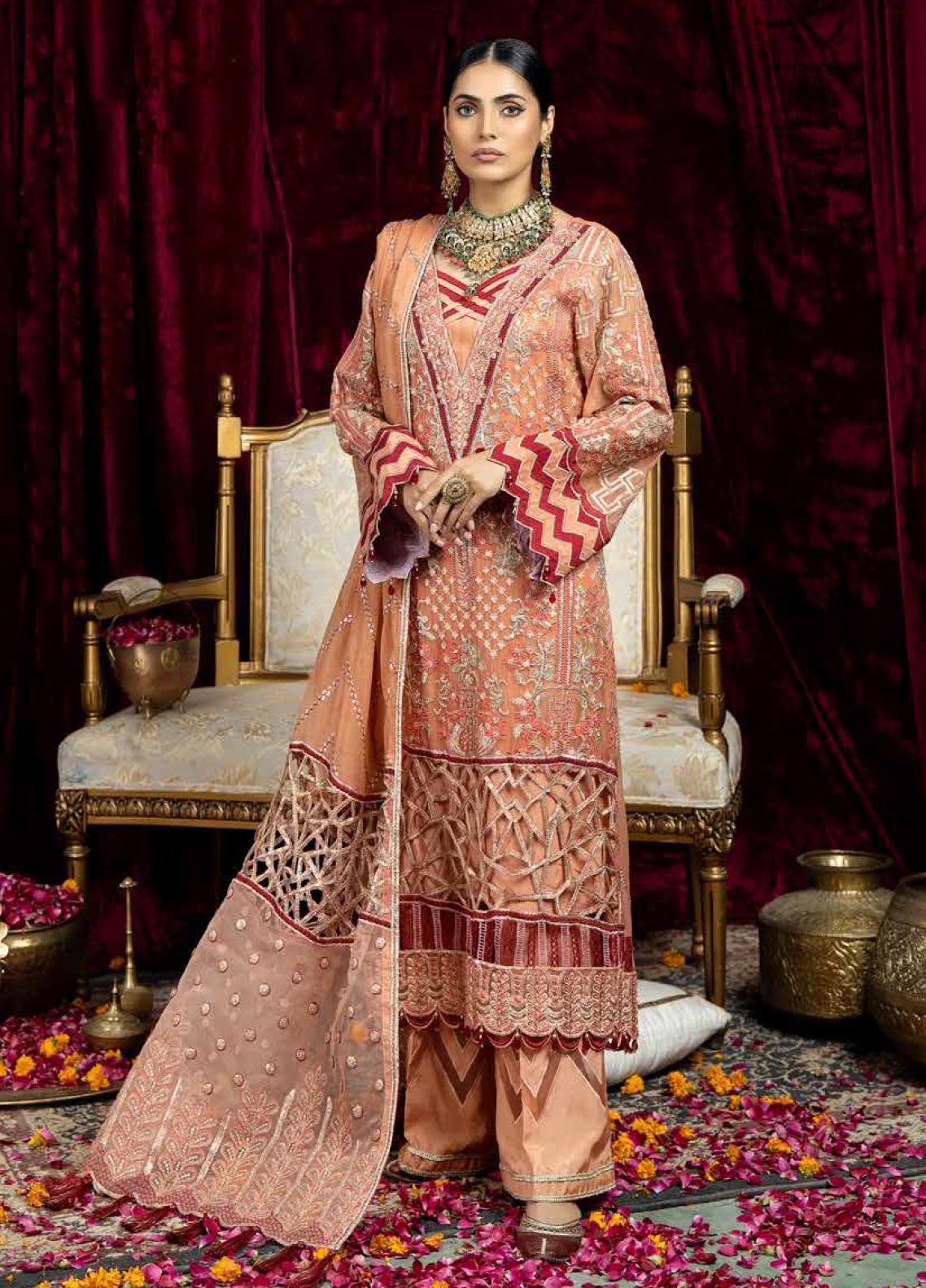 D#07 Raisham Dhaga Emb Wedding Festive Collection 223 D#07 Raisham Dhaga Emb Wedding Festive Collection 223