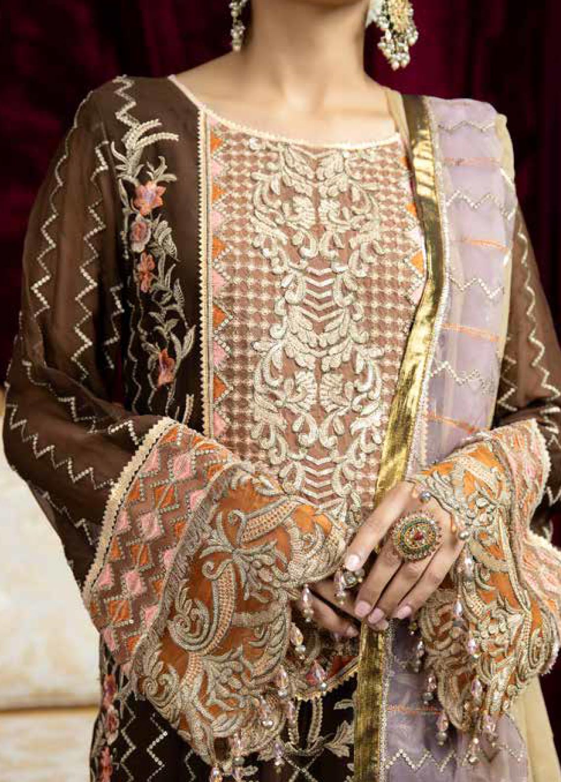 D#09 Raisham Dhaga Emb Wedding Festive Collection 223 D#09 Raisham Dhaga Emb Wedding Festive Collection 223