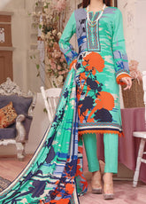 Daman By VS Textile Printed Lawn Unstitched 3 Piece Suit - 1538B