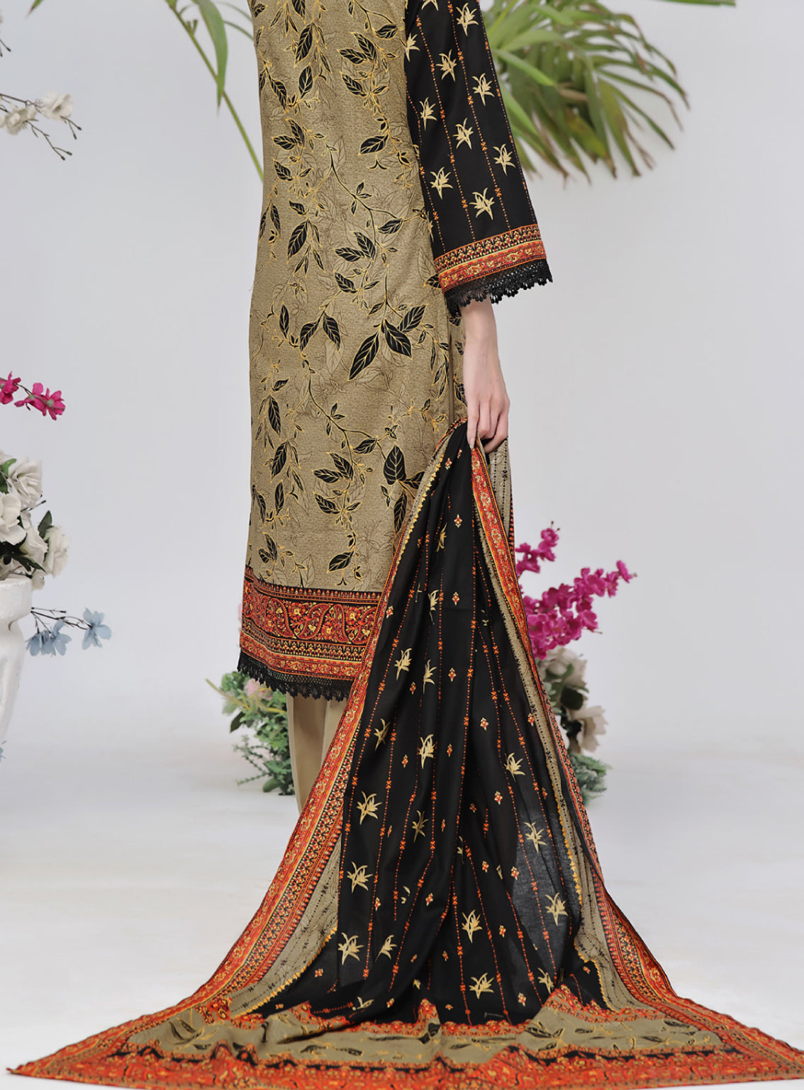 Daman By VS Textile Printed Lawn Unstitched 3 Piece Suit - VS24DPL 2909B Daman By VS Textile Printed Lawn Unstitched 3 Piece Suit - VS24DPL 2909B