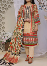 Daman By VS Textile Printed Lawn Unstitched 3 Piece Suit - VS24DPL3 2917-B