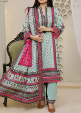 Daman By VS Textile Printed Lawn Unstitched 3 Piece Suit - VS24DPL3 2919-B