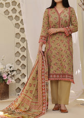 Daman By VS Textile Printed Lawn Unstitched 3 Piece Suit - VS24DPL3 2924-A