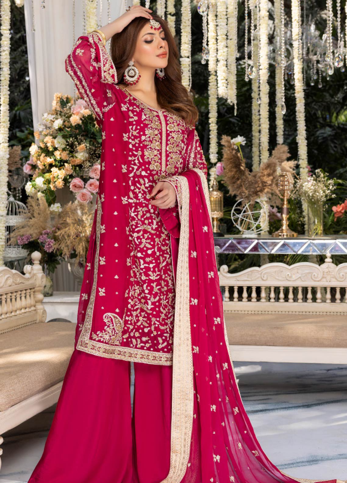 Azure Embroidered Chiffon Unstitched 3 Piece Suit - 12 Azure Embroidered Chiffon Unstitched 3 Piece Suit - 12