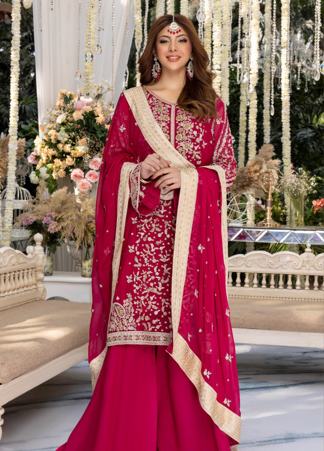 Azure Embroidered Chiffon Unstitched 3 Piece Suit - 12 Azure Embroidered Chiffon Unstitched 3 Piece Suit - 12