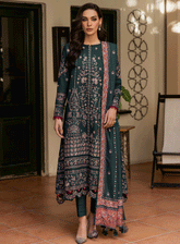 Dastoor By Farasha Embroidered Khaddar Unstitched 3 Piece Suit - 1 ABEER