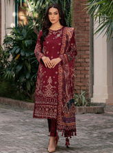 Dastoor By Farasha Embroidered Khaddar Unstitched 3 Piece Suit - 3 YASHAL