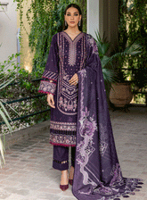 Dastoor By Farasha Embroidered Khaddar Unstitched 3 Piece Suit - 6 CHAASHNI
