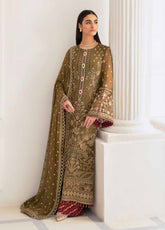 Flossie Embroidered Chiffon Unstitched 3 Piece Suit - 02