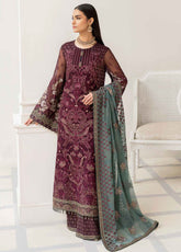 Flossie Embroidered Chiffon Unstitched 3 Piece Suit - 08