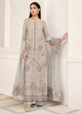 Flossie Embroidered Chiffon Unstitched 3 Piece Suit - 09