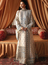 Divani By Afrozeh Embroidered Raw Silk Unstitched 3 Piece Suit - AFR23DSE AS-V2-09 CHANDNI