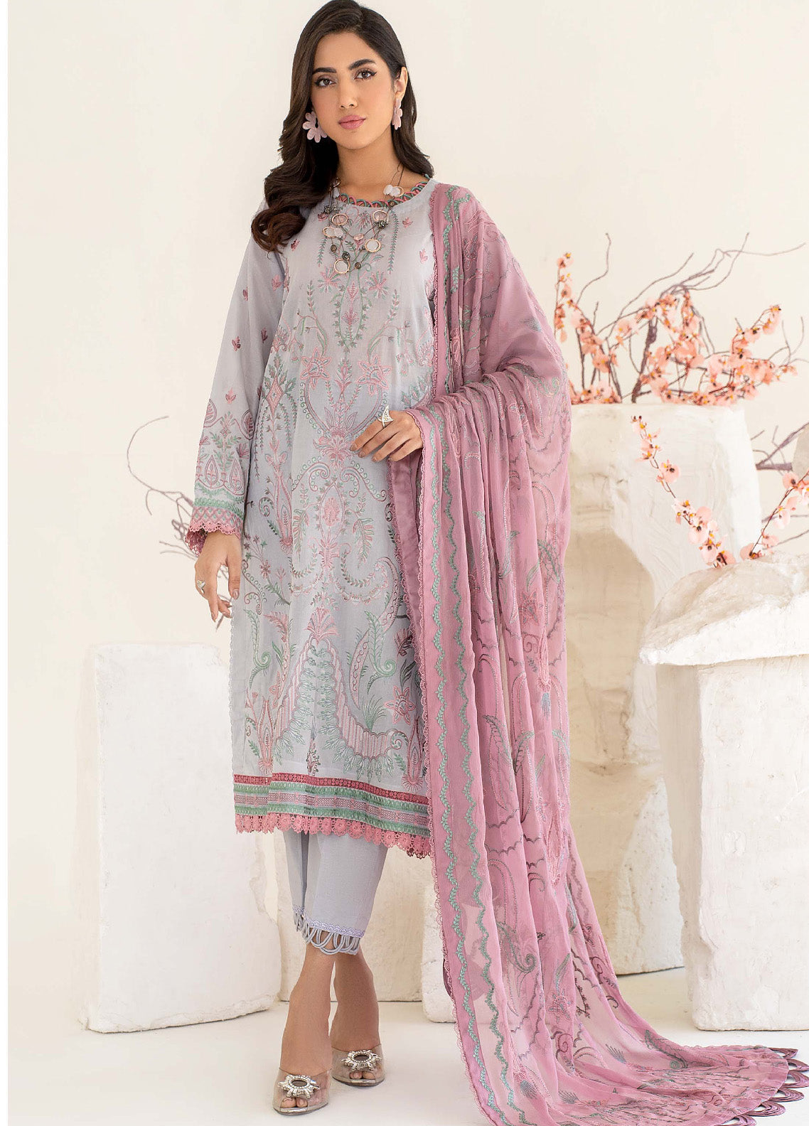 Eid Edition by Zarif Embroidered Lawn 3 Piece Unstitched Suit ZF23L ZEL-04 IZEL Eid Edition by Zarif Embroidered Lawn 3 Piece Unstitched Suit ZF23L ZEL-04 IZEL