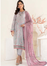 Eid Edition by Zarif Embroidered Lawn 3 Piece Unstitched Suit ZF23L ZEL-04 IZEL