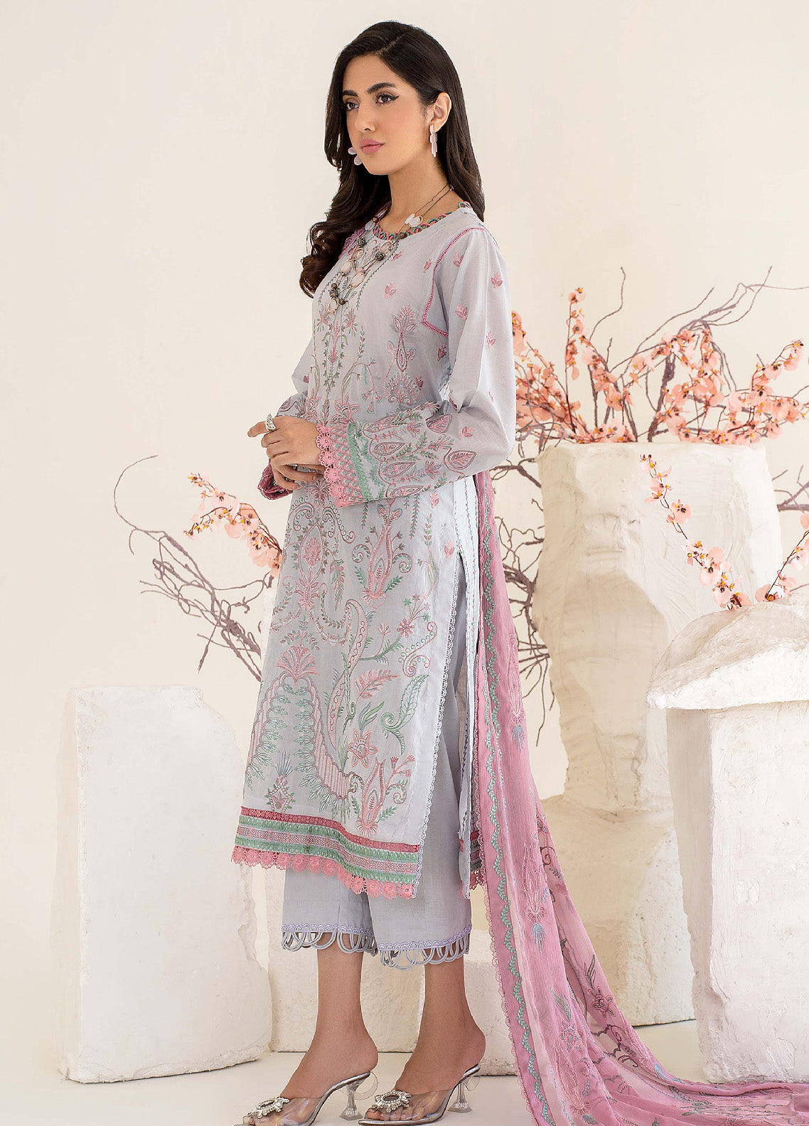 Eid Edition by Zarif Embroidered Lawn 3 Piece Unstitched Suit ZF23L ZEL-04 IZEL Eid Edition by Zarif Embroidered Lawn 3 Piece Unstitched Suit ZF23L ZEL-04 IZEL