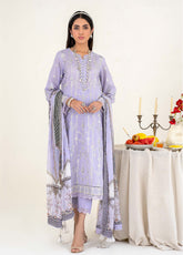 Eid Edition by Zarif Embroidered Lawn 3 Piece Unstitched Suit ZF23L ZEL-06 WATER LILY