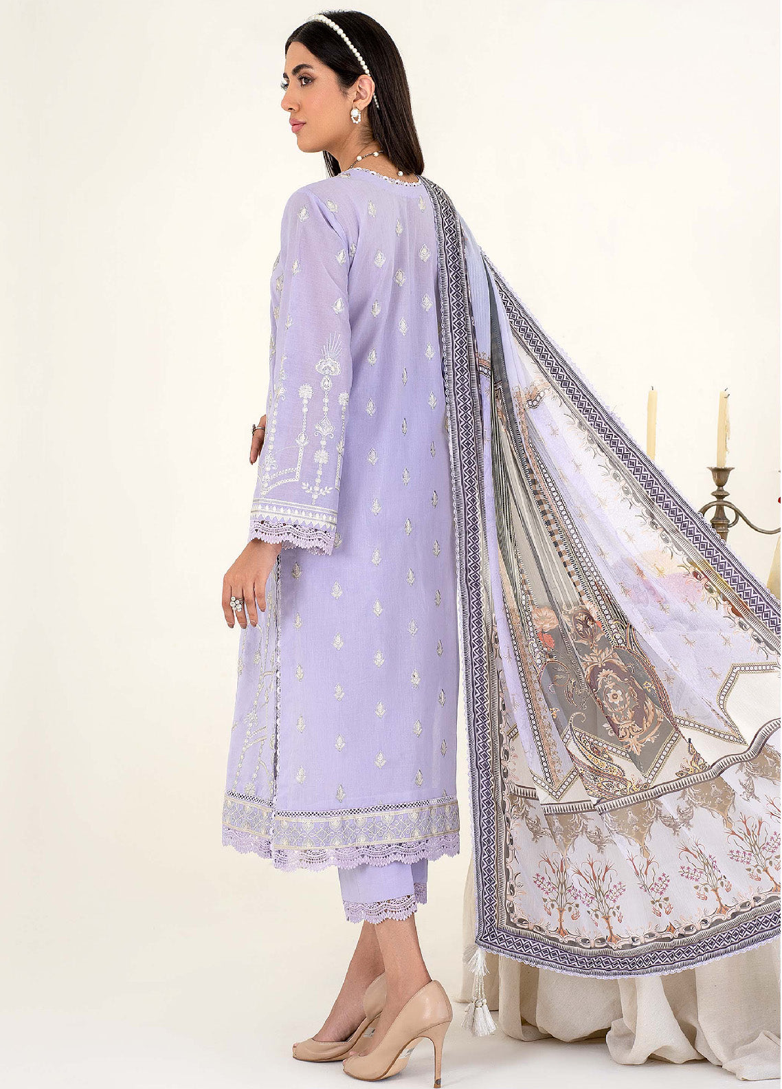 Eid Edition by Zarif Embroidered Lawn 3 Piece Unstitched Suit ZF23L ZEL-06 WATER LILY Eid Edition by Zarif Embroidered Lawn 3 Piece Unstitched Suit ZF23L ZEL-06 WATER LILY