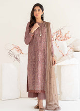 Eid Edition by Zarif Embroidered Lawn 3 Piece Unstitched Suit ZF23L ZEL-09 TEA PINK