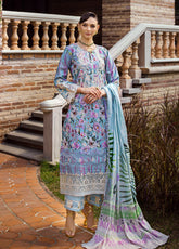 Elaf Chikankari Lawn Unstitched 3 Piece Suit - EL24CL ECT 3A