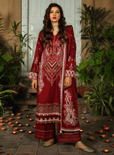 Elaf Embroidered Khaddar Unstitched 3 Piece Suit - EF23LW 08 GHULAB