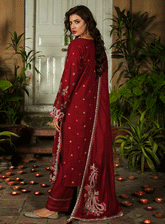 Elaf Embroidered Khaddar Unstitched 3 Piece Suit - EF23LW 08 GHULAB