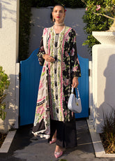 Elaf Luxury Printed Lawn 3 Piece Unstitched Suit EF24P EOP-05A EBONY