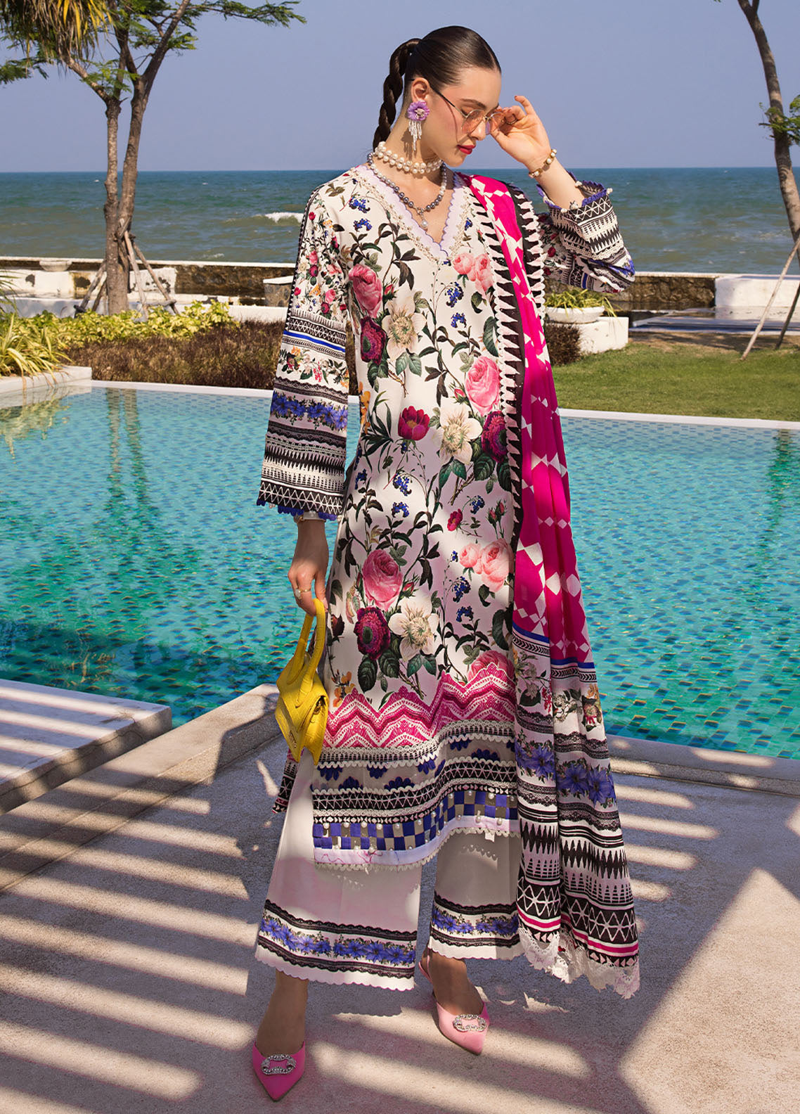 Elaf Luxury Printed Lawn 3 Piece Unstitched Suit EF24P EOP-06A AMARI MUSE Elaf Luxury Printed Lawn 3 Piece Unstitched Suit EF24P EOP-06A AMARI MUSE