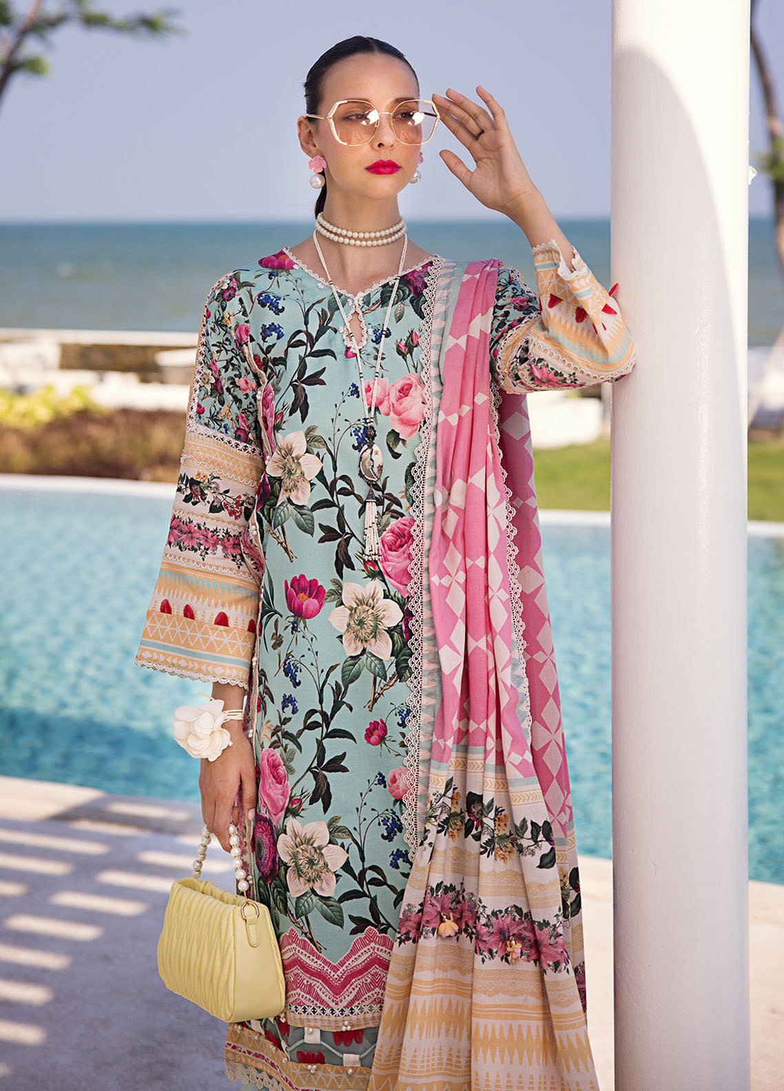 Elaf Luxury Printed Lawn 3 Piece Unstitched Suit EF24P EOP-06B FREYA Elaf Luxury Printed Lawn 3 Piece Unstitched Suit EF24P EOP-06B FREYA