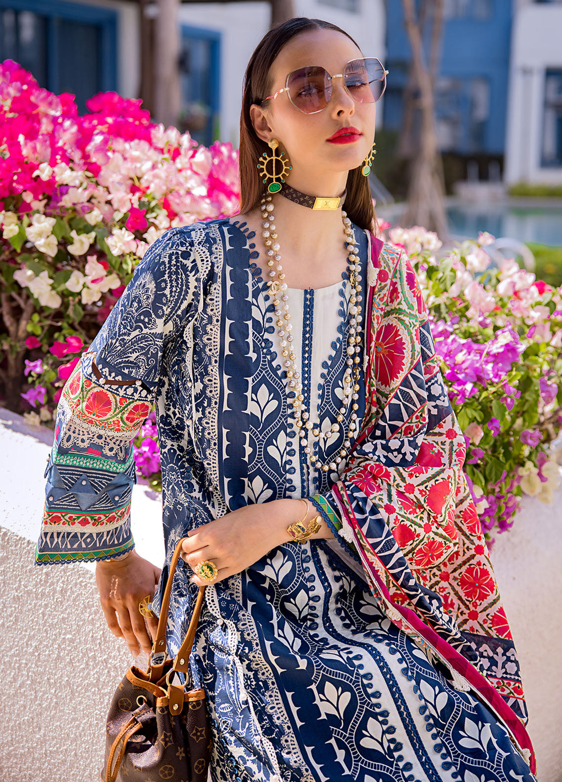 Elaf Luxury Printed Lawn 3 Piece Unstitched Suit EF24P EOP-07B ELNAZ Elaf Luxury Printed Lawn 3 Piece Unstitched Suit EF24P EOP-07B ELNAZ