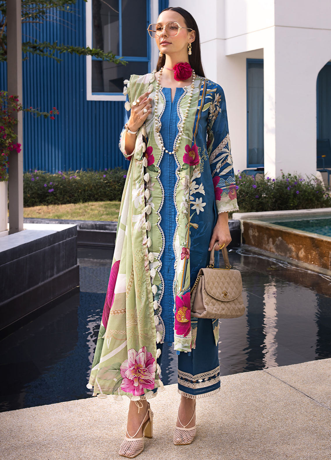Elaf Luxury Printed Lawn 3 Piece Unstitched Suit EF24P EOP-08B WHIMSY TOSCANA Elaf Luxury Printed Lawn 3 Piece Unstitched Suit EF24P EOP-08B WHIMSY TOSCANA
