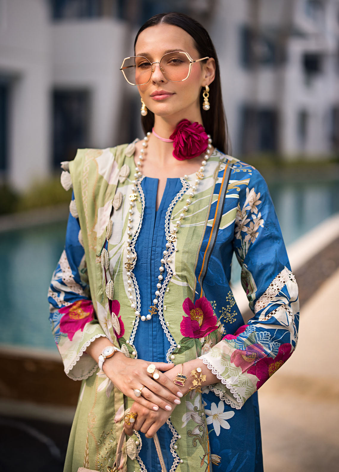 Elaf Luxury Printed Lawn 3 Piece Unstitched Suit EF24P EOP-08B WHIMSY TOSCANA Elaf Luxury Printed Lawn 3 Piece Unstitched Suit EF24P EOP-08B WHIMSY TOSCANA