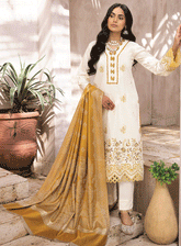 Elak By Humdum Embroidered Khaddar Unstitched 3 Piece Suit - HD23EK 02
