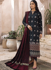 Elak By Humdum Embroidered Khaddar Unstitched 3 Piece Suit - HD23EK 05
