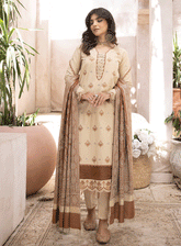Elak By Humdum Embroidered Khaddar Unstitched 3 Piece Suit - HD23EK 08