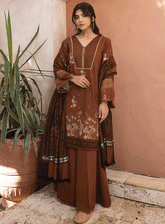 Elak By Humdum Embroidered Khaddar Unstitched 3 Piece Suit - HD23EK 09