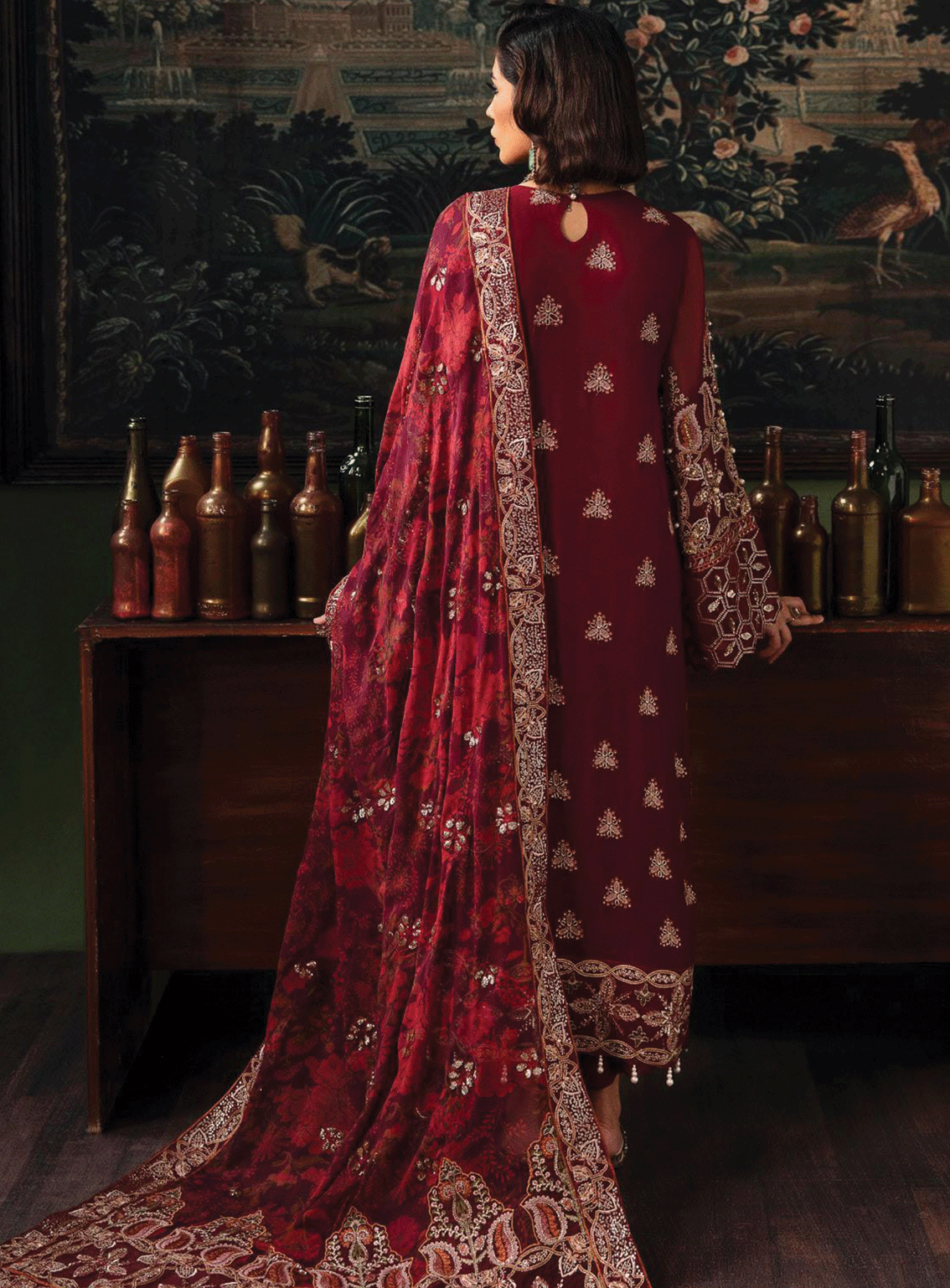 Elanora By Nureh Embroidered Chiffon Unstitched 4 Piece Suit - NU23EC NEL-33 Elanora By Nureh Embroidered Chiffon Unstitched 4 Piece Suit - NU23EC NEL-33