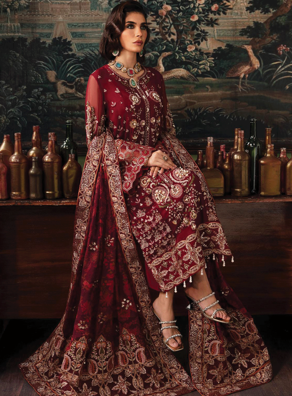 Elanora By Nureh Embroidered Chiffon Unstitched 4 Piece Suit - NU23EC NEL-33 Elanora By Nureh Embroidered Chiffon Unstitched 4 Piece Suit - NU23EC NEL-33