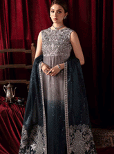Elanora By Nureh Embroidered Net Unstitched 4 Piece Suit - NU23EL NEL-40 STARRY NIGHTS