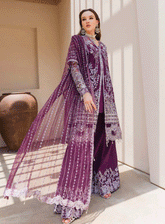 Evara By Elaf Embroidered Net Unstitched 4 Piece Suit - EF23EW EEW-08 ALMAS