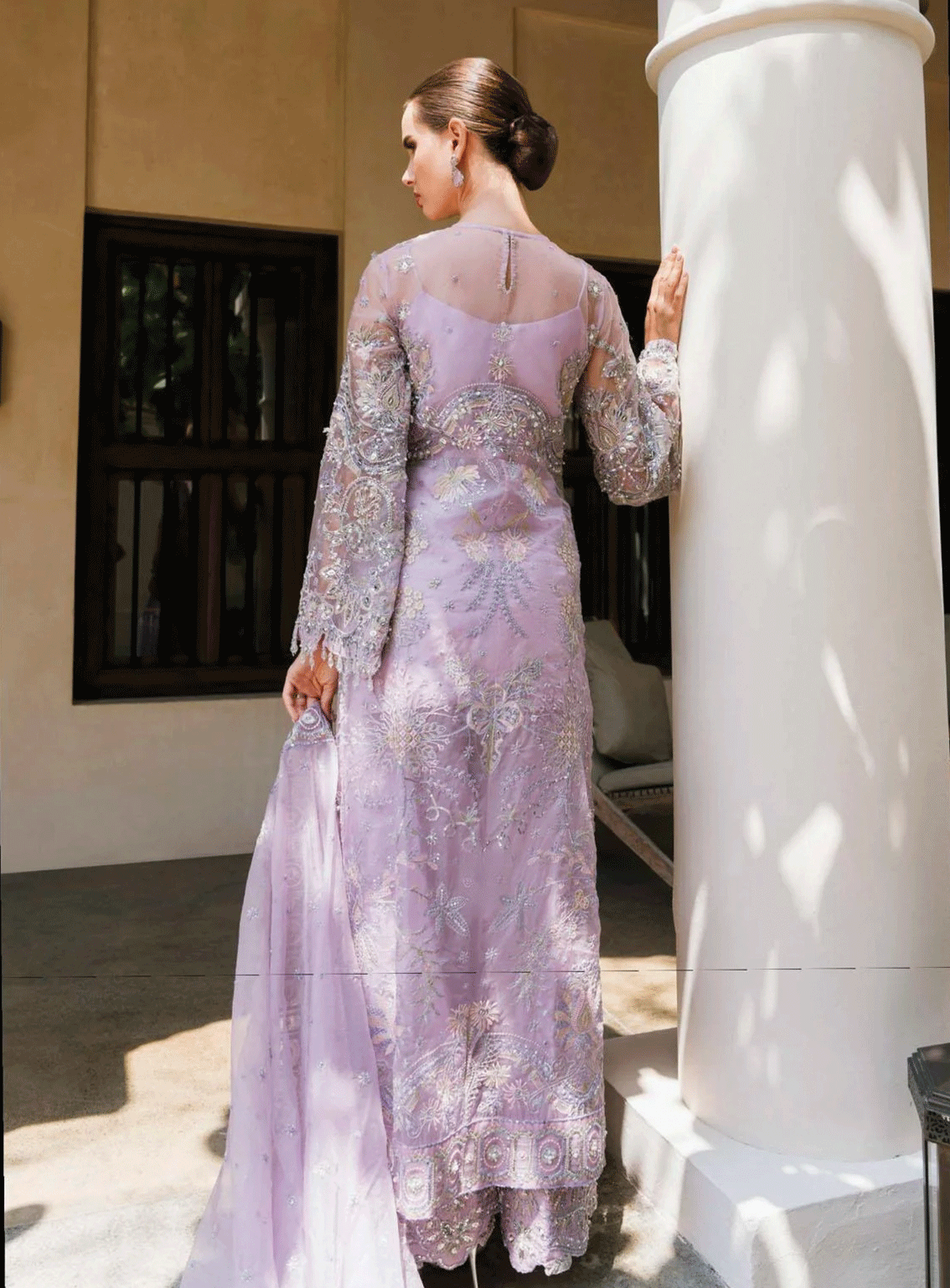 Evara By Elaf Embroidered Organza Unstitched 4 Piece Suit - EF23EW EEW-01 ESFIR Evara By Elaf Embroidered Organza Unstitched 4 Piece Suit - EF23EW EEW-01 ESFIR